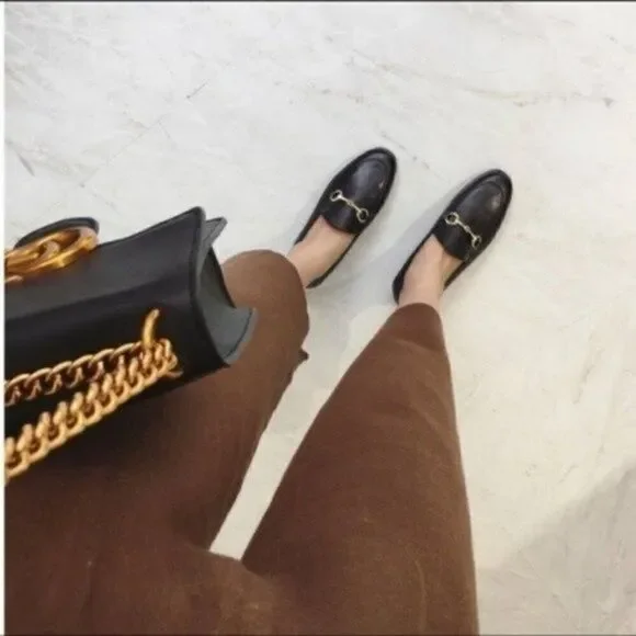 YirenYueji womans Black Lamb leather slip on Loafers double as mules EU 36 BoxH - Picture 1 of 8